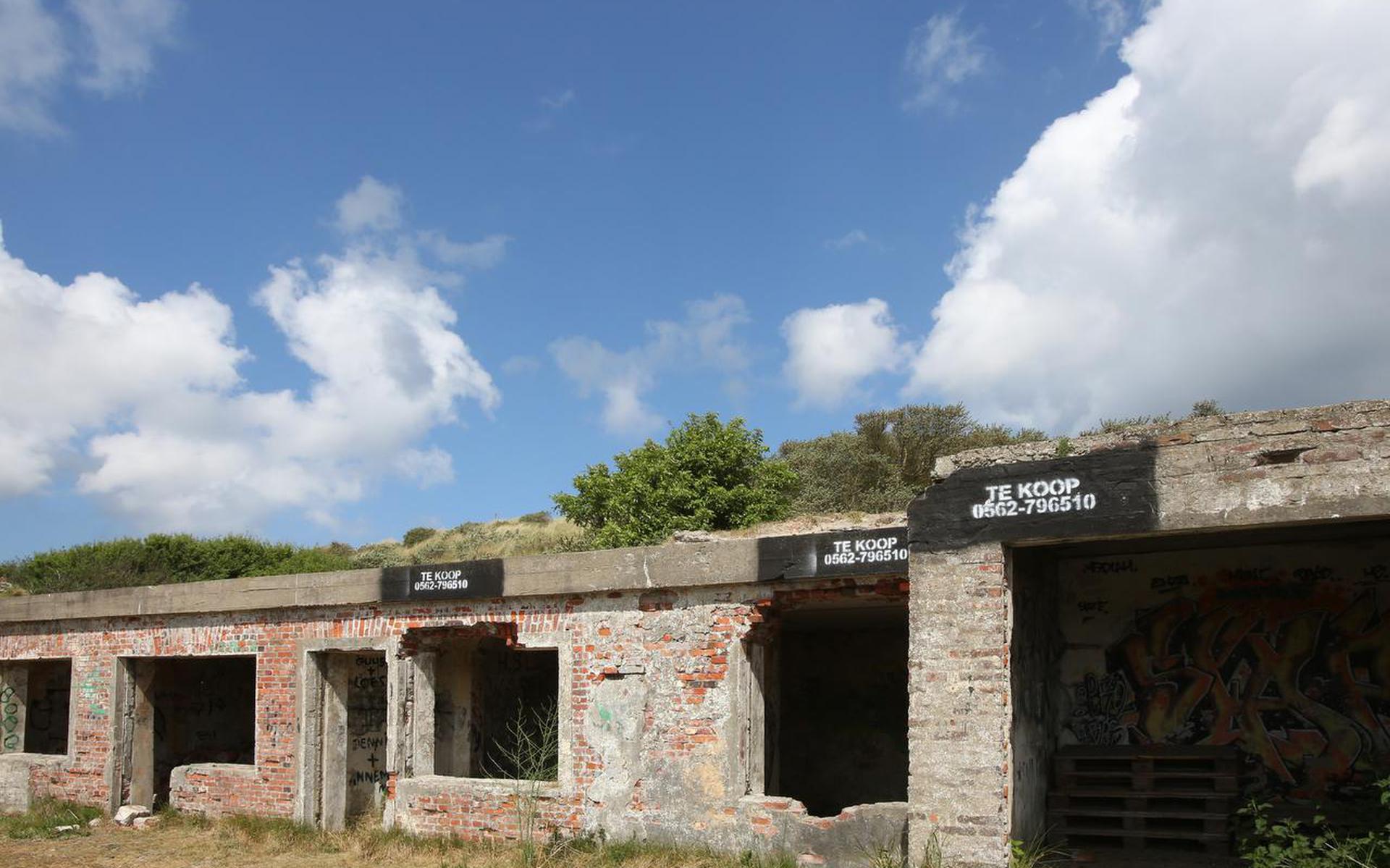 Terrein Met Verlaten Bunkers Bij Formerum Aan Zee Op Terschelling Houdt